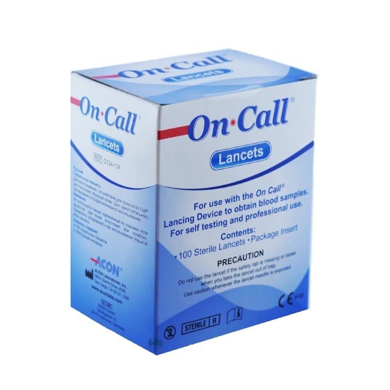 ON CALL LANCETAS ESTERILES 100 UNIDADES