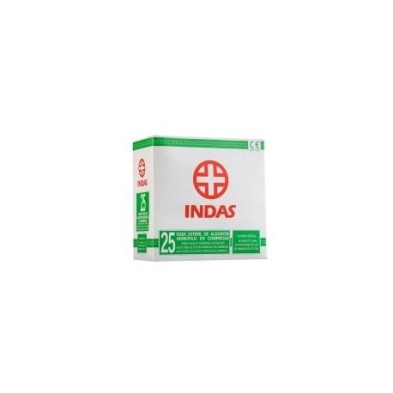 GASA ESTERIL ALGODON HIDROFILO COMPRESAS INDAS S 25 UNIDADES