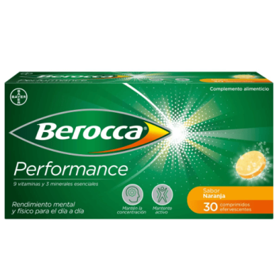 BEROCCA PERFORMANCE NARANJA 30 COMP EFERV