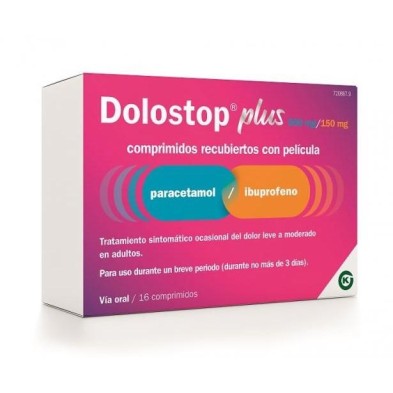 DOLOSTOP PLUS 500 MG/150 MG 16 COMPRIMIDOS
