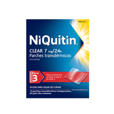 NIQUITIN CLEAR 7 MG/24 H 14 PARCHES TRANSDERMICOS 36 MG